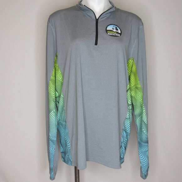 Leslie Jordan Tops - Missoula Marathon 1/2 Zip Long Sleeve Sport Running Tee Women's XL XLarge